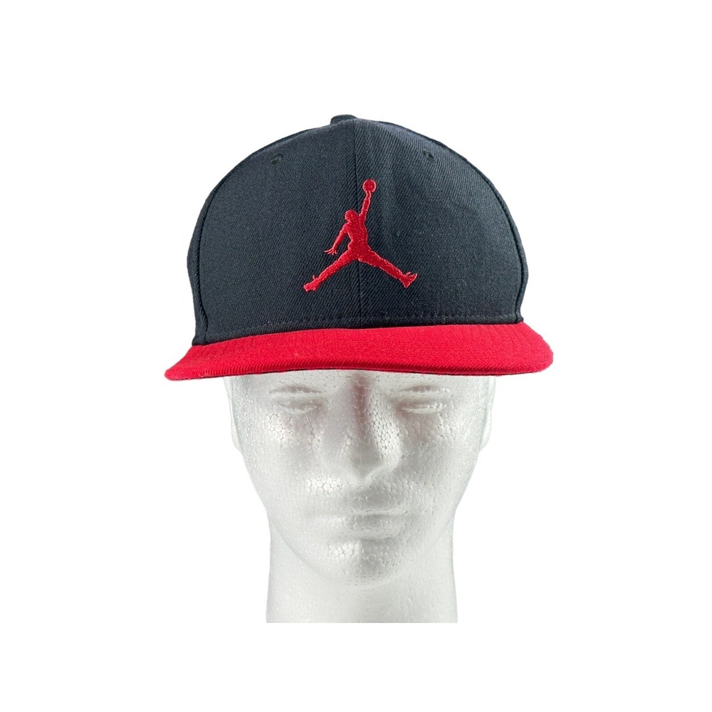 Jumpman VTG Hat Cap SnapBack Adult Black Red Logo 612193-012 Snake Retro Y2K